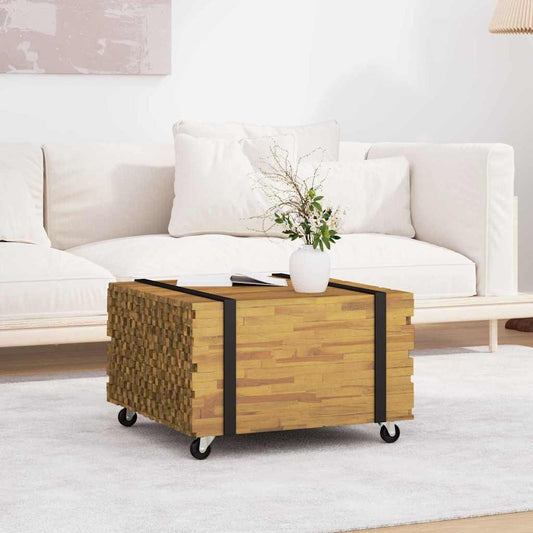 Soffbord Brun 60 x 60 x 38 cm Massivt teakträ
