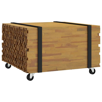 Soffbord Brun 60 x 60 x 38 cm Massivt teakträ