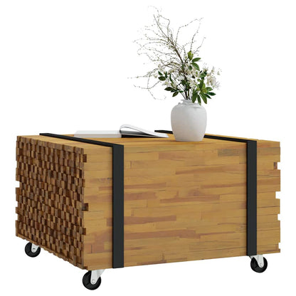 Soffbord Brun 60 x 60 x 38 cm Massivt teakträ