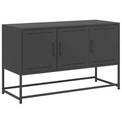 TV-Möbel Svart TV-skåp 100,5x39x60,5 cm stål