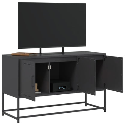 TV-Möbel Svart TV-skåp 100,5x39x60,5 cm stål