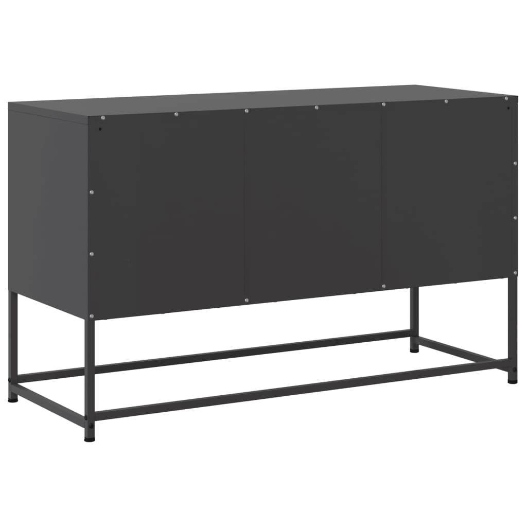 TV-Möbel Svart TV-skåp 100,5x39x60,5 cm stål