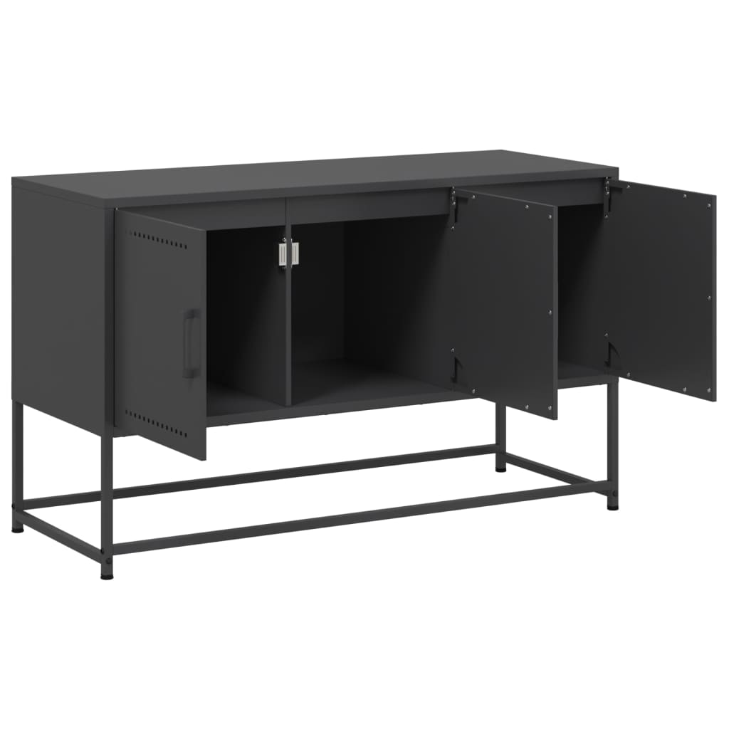 TV-Möbel Svart TV-skåp 100,5x39x60,5 cm stål