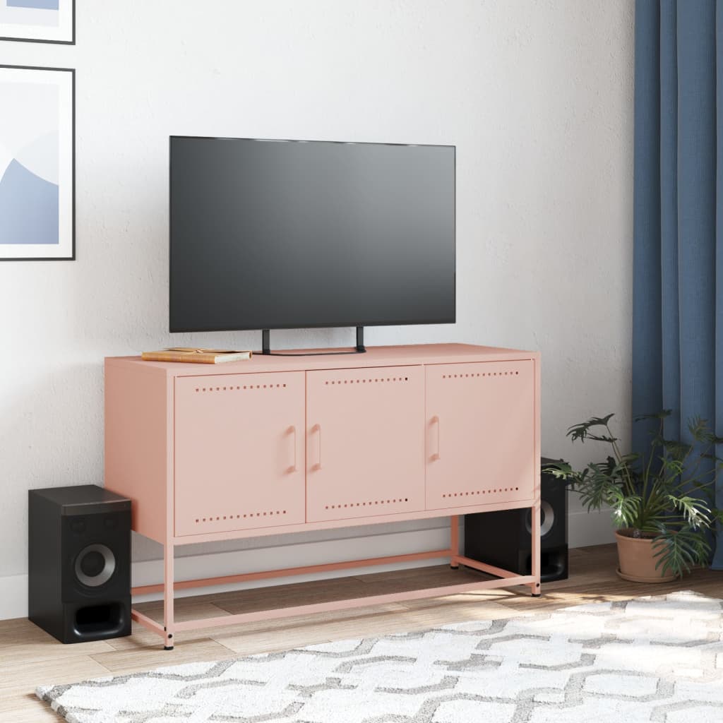TV-Möbel DIV. TV-Skåp rosa 100,5x39x60,5 cm stål
