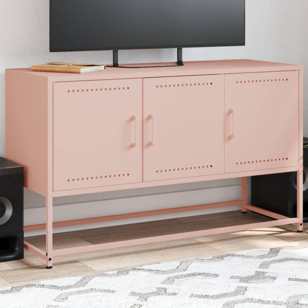 TV-Möbel DIV. TV-Skåp rosa 100,5x39x60,5 cm stål
