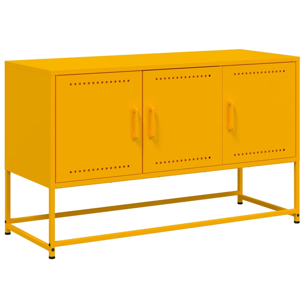 TV-Möbel DIV. TV-skåp senapsgul 100,5x39x60,5 cm stål