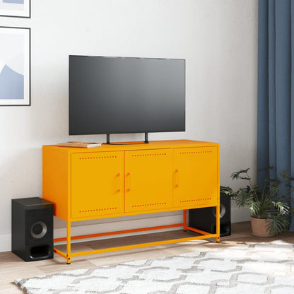 TV-Möbel DIV. TV-skåp senapsgul 100,5x39x60,5 cm stål
