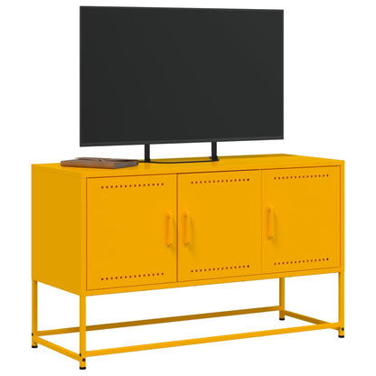 TV-Möbel DIV. TV-skåp senapsgul 100,5x39x60,5 cm stål