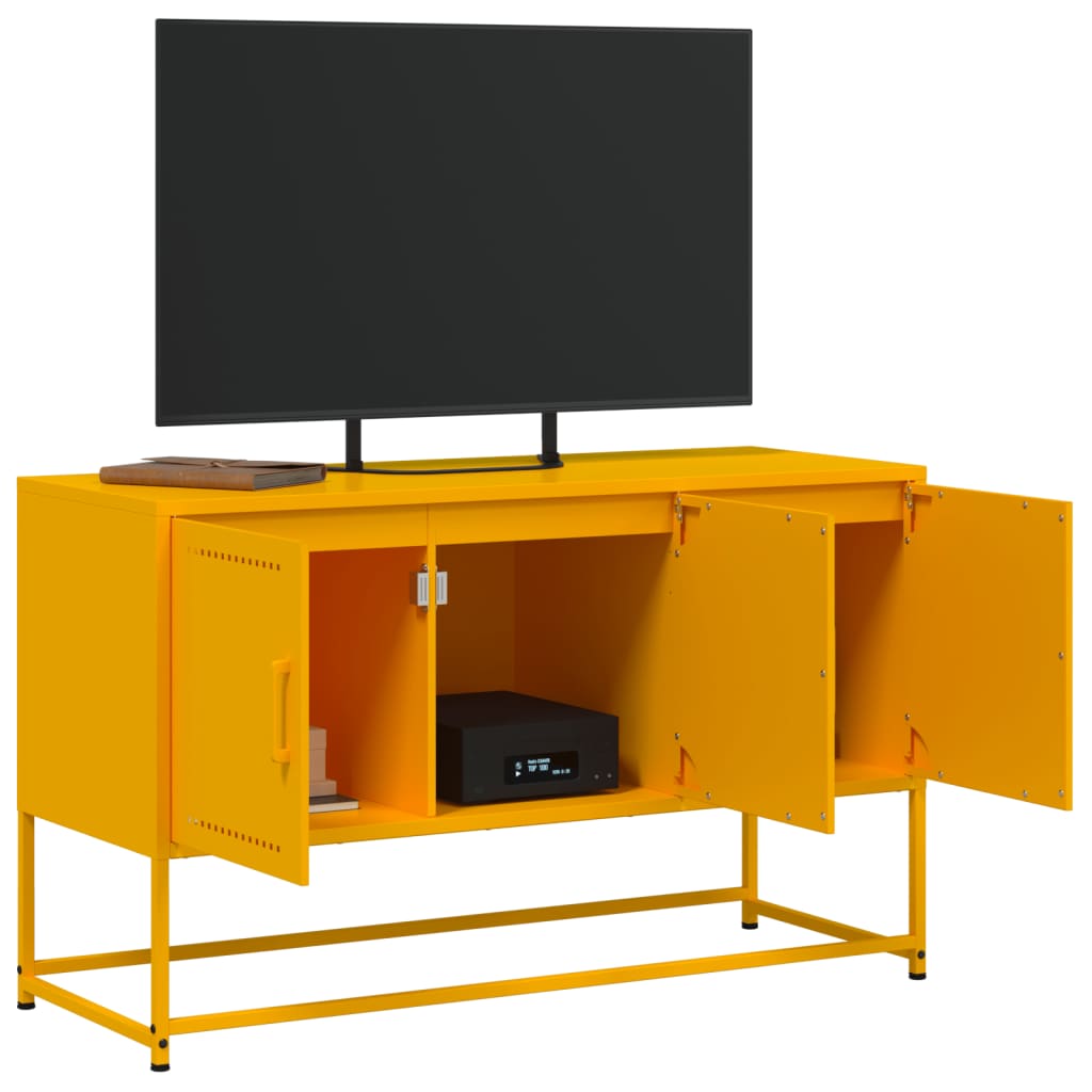 TV-Möbel DIV. TV-skåp senapsgul 100,5x39x60,5 cm stål