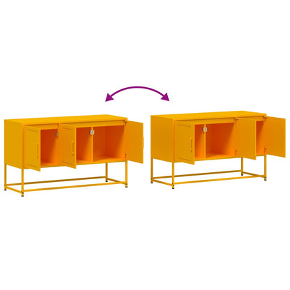TV-Möbel DIV. TV-skåp senapsgul 100,5x39x60,5 cm stål