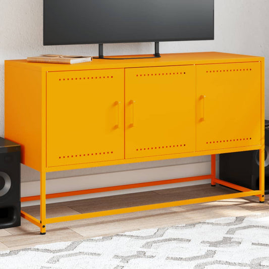 TV-Möbel DIV. TV-skåp senapsgul 100,5x39x60,5 cm stål