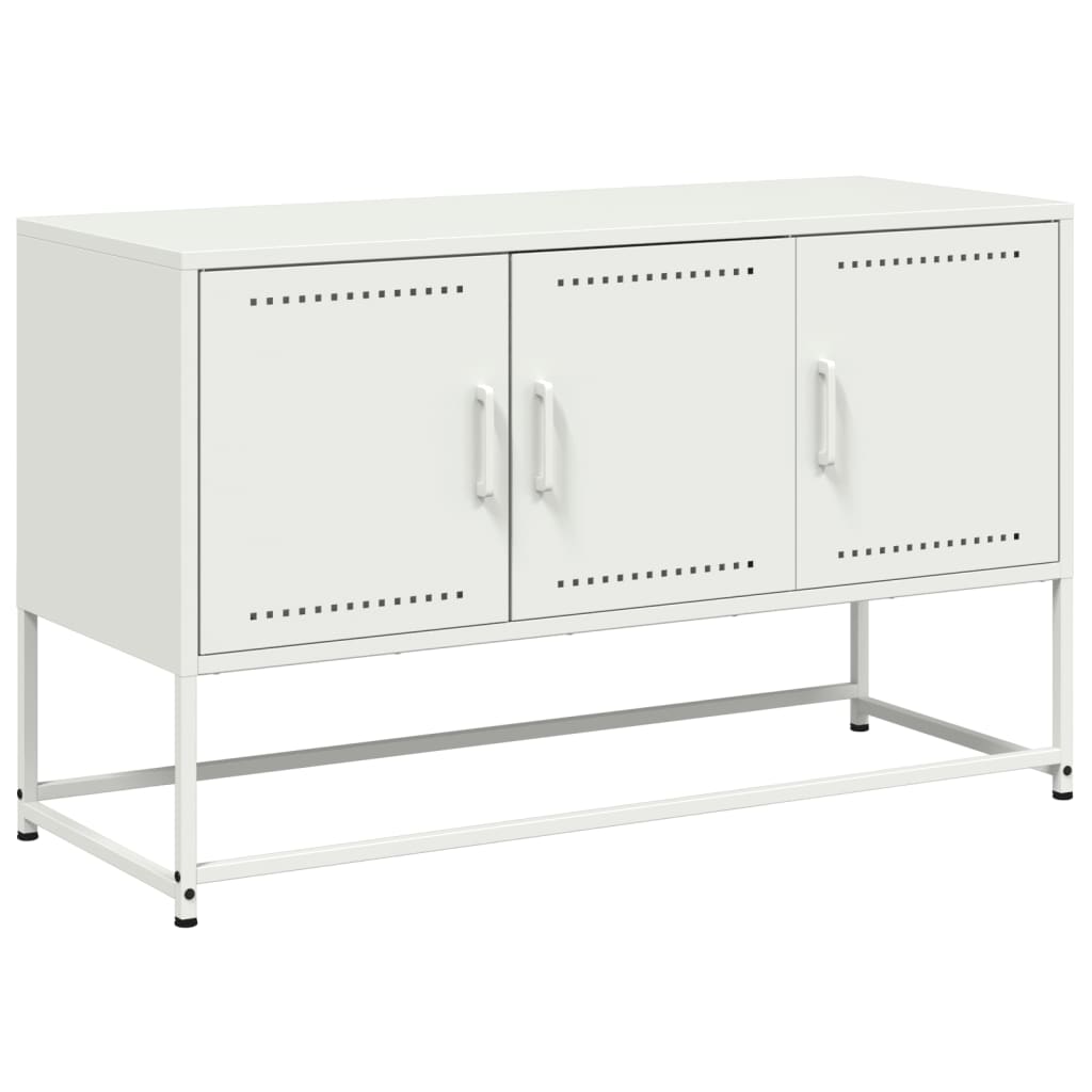 TV-Möbel DIV. Vit TV-skåp 100,5x39x60,5 cm stål