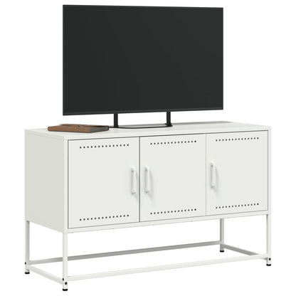 TV-Möbel DIV. Vit TV-skåp 100,5x39x60,5 cm stål