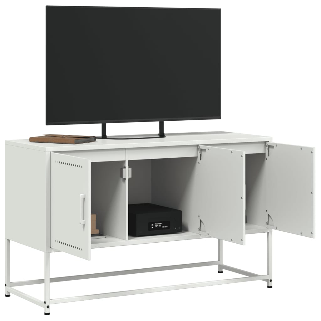 TV-Möbel DIV. Vit TV-skåp 100,5x39x60,5 cm stål