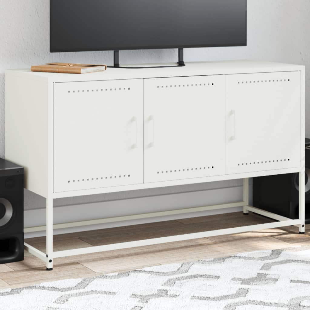 TV-Möbel DIV. Vit TV-skåp 100,5x39x60,5 cm stål