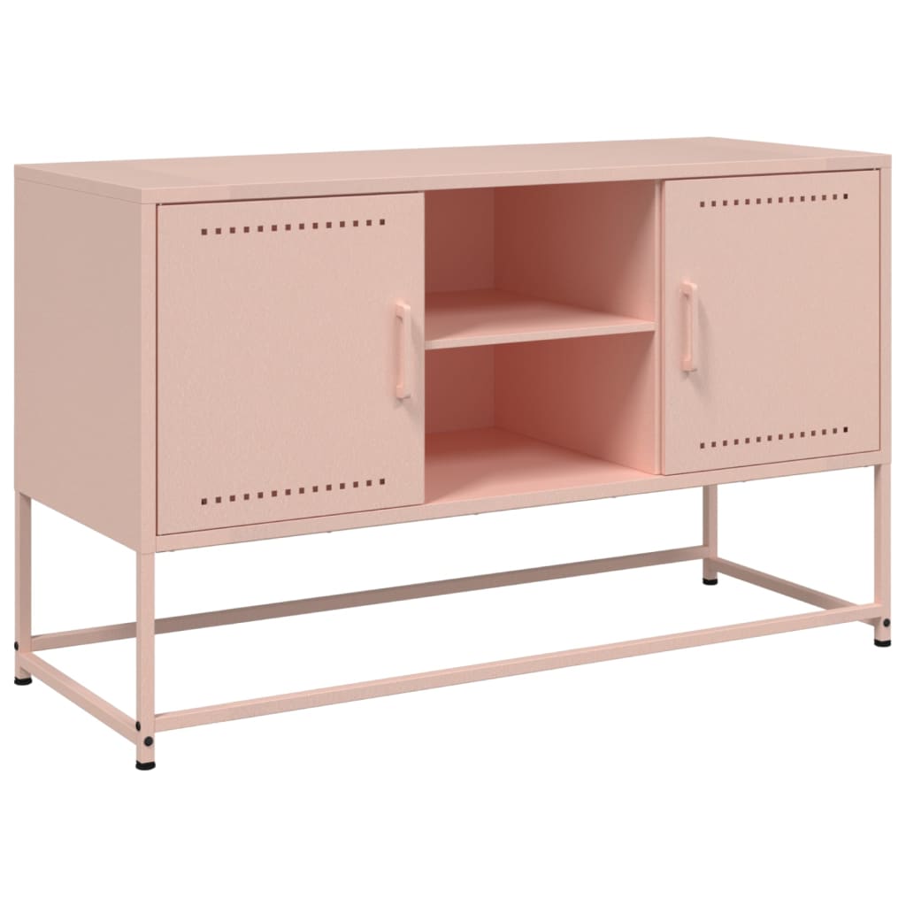 TV-Möbel DIV. TV-skåp rosa 100,5x39x60,5 cm stål
