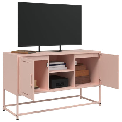 TV-Möbel DIV. TV-skåp rosa 100,5x39x60,5 cm stål