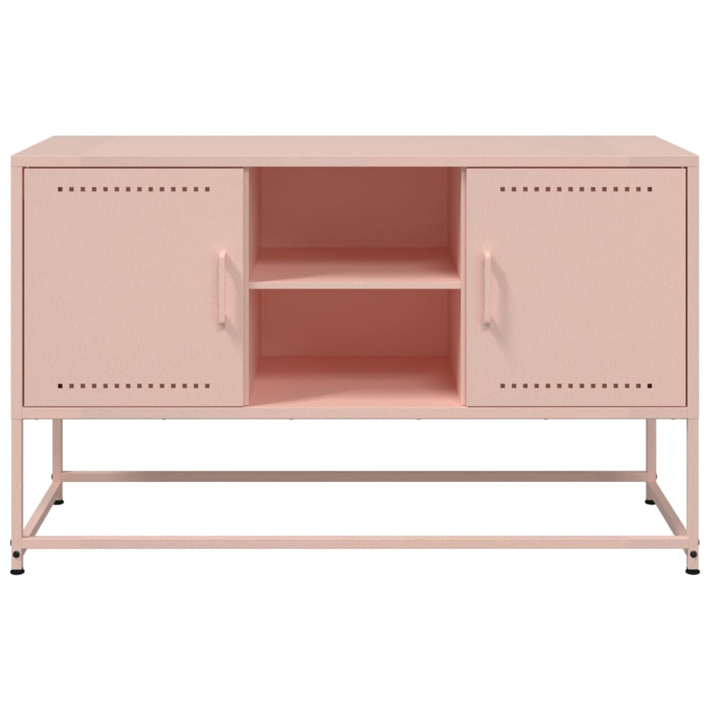 TV-Möbel DIV. TV-skåp rosa 100,5x39x60,5 cm stål