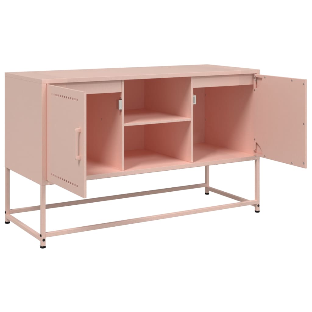 TV-Möbel DIV. TV-skåp rosa 100,5x39x60,5 cm stål
