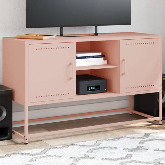 TV-Möbel DIV. TV-skåp rosa 100,5x39x60,5 cm stål
