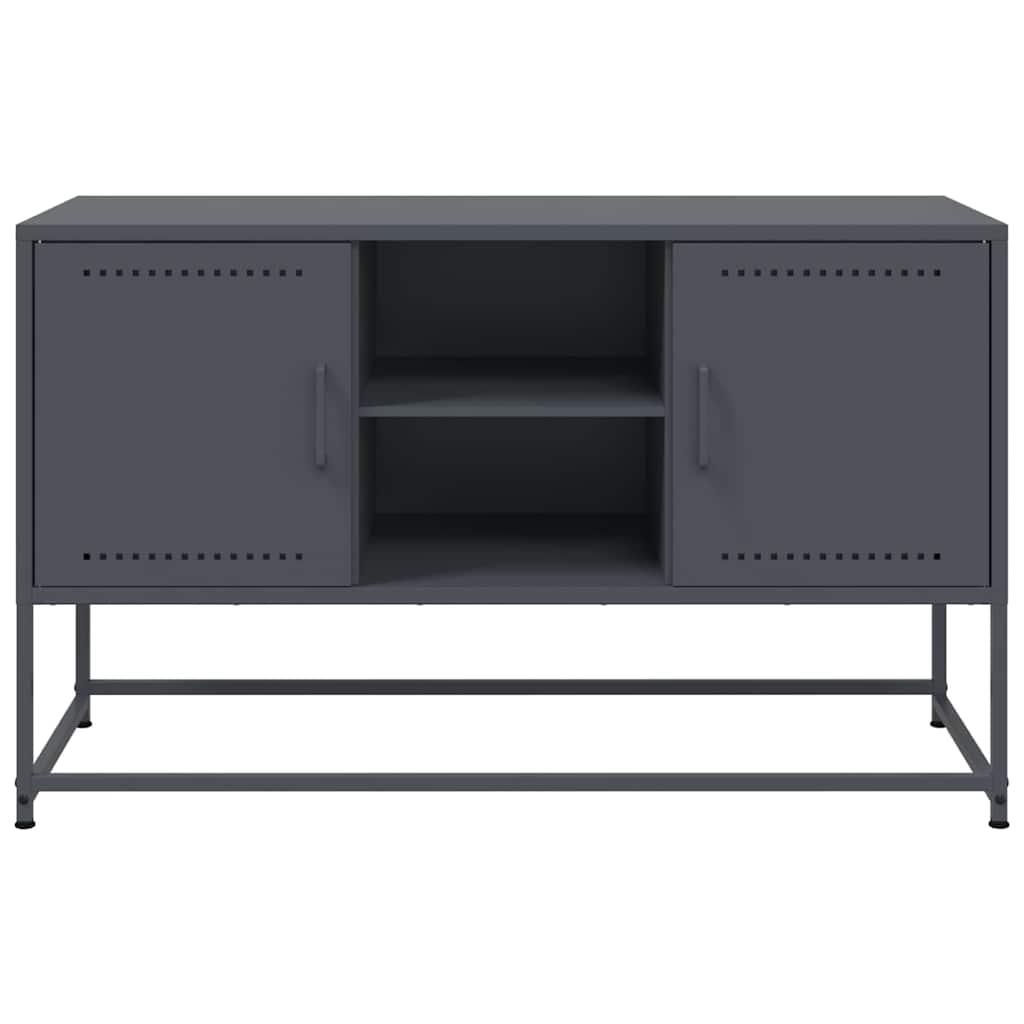 TV-Möbel DIV. TV-skåp antracit 100,5x39x60,5 cm stål