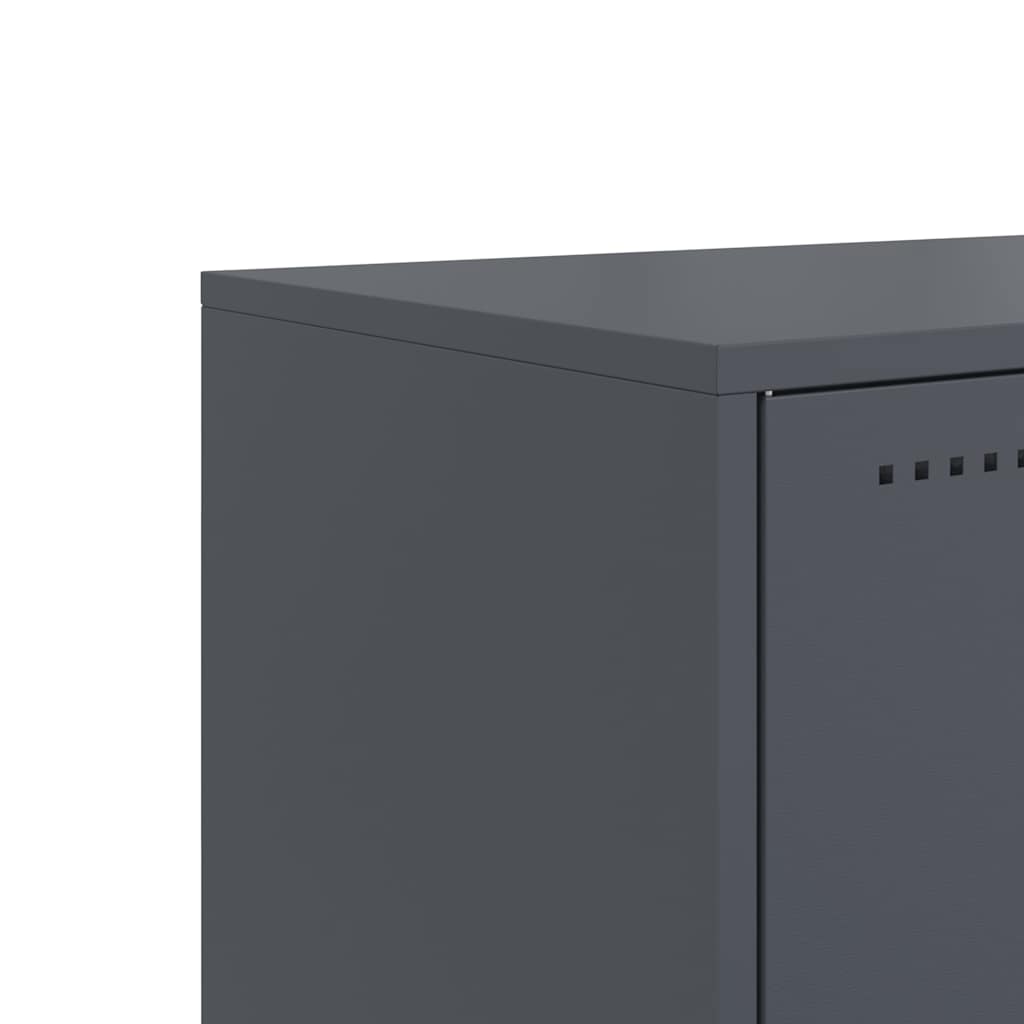 TV-Möbel DIV. TV-skåp antracit 100,5x39x60,5 cm stål