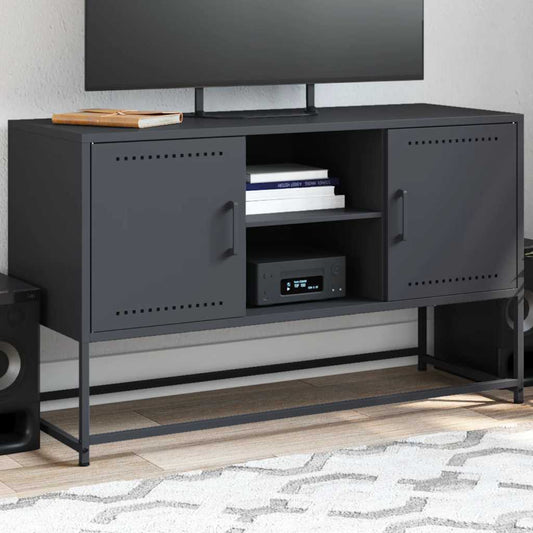 TV-Möbel DIV. TV-skåp antracit 100,5x39x60,5 cm stål