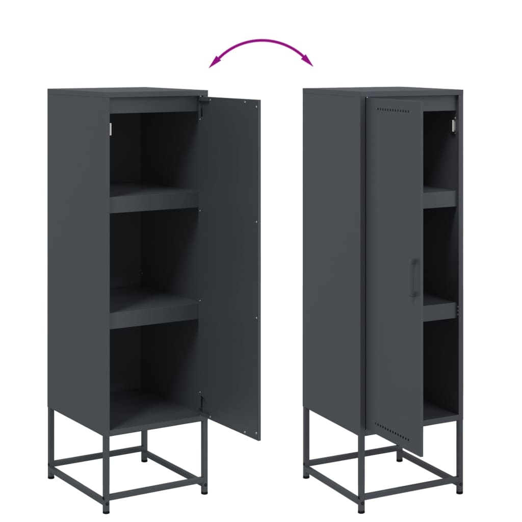 Skåp DIV. antracit 36x39x123 cm stål