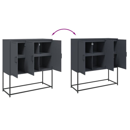 Skåp DIV. antracit 100,5x39x107 cm stål