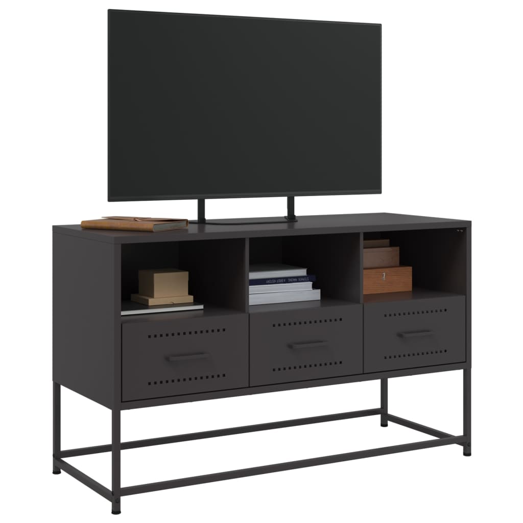 TV-Möbel DIV. Svart TV-Skåp 100,5x39x60,5 cm stål