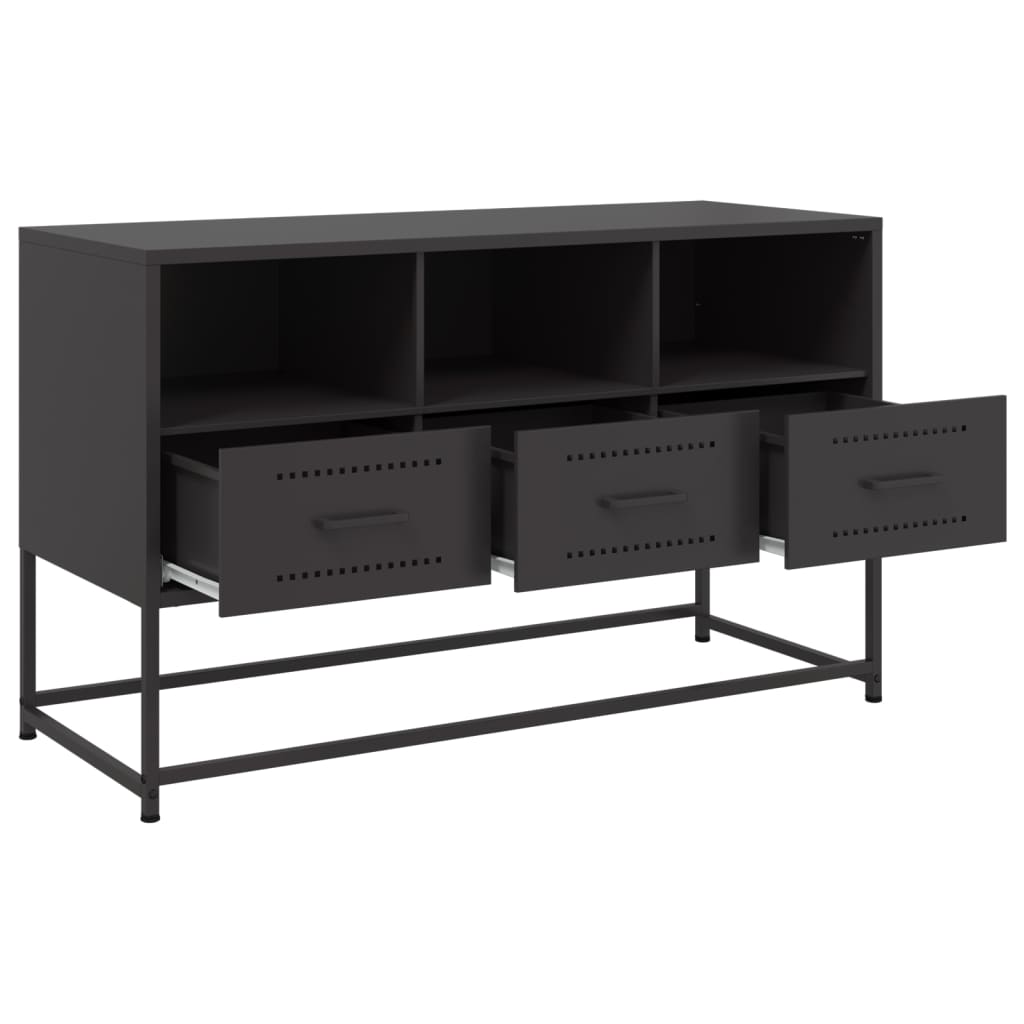 TV-Möbel DIV. Svart TV-Skåp 100,5x39x60,5 cm stål
