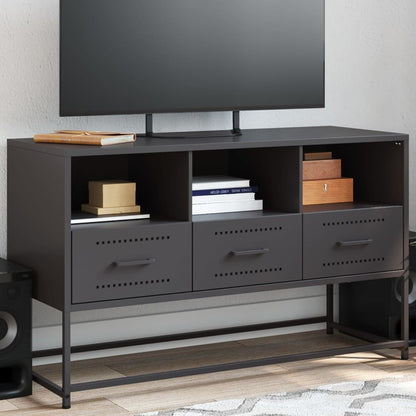 TV-Möbel DIV. Svart TV-Skåp 100,5x39x60,5 cm stål