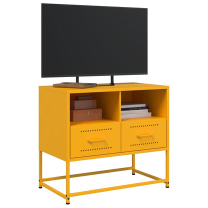 TV-Möbel DIV. TV-skåp senapsgul 68x39x60,5 cm stål