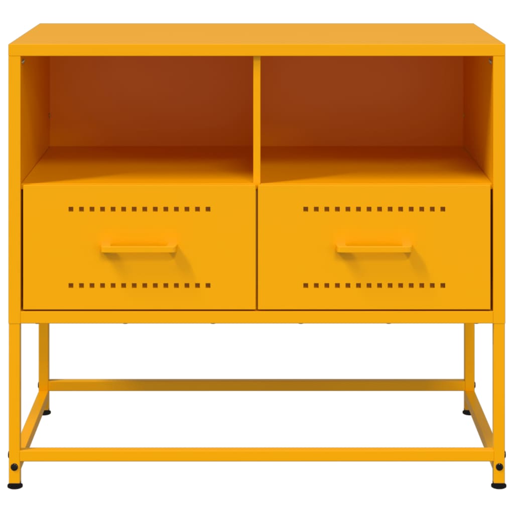 TV-Möbel DIV. TV-skåp senapsgul 68x39x60,5 cm stål