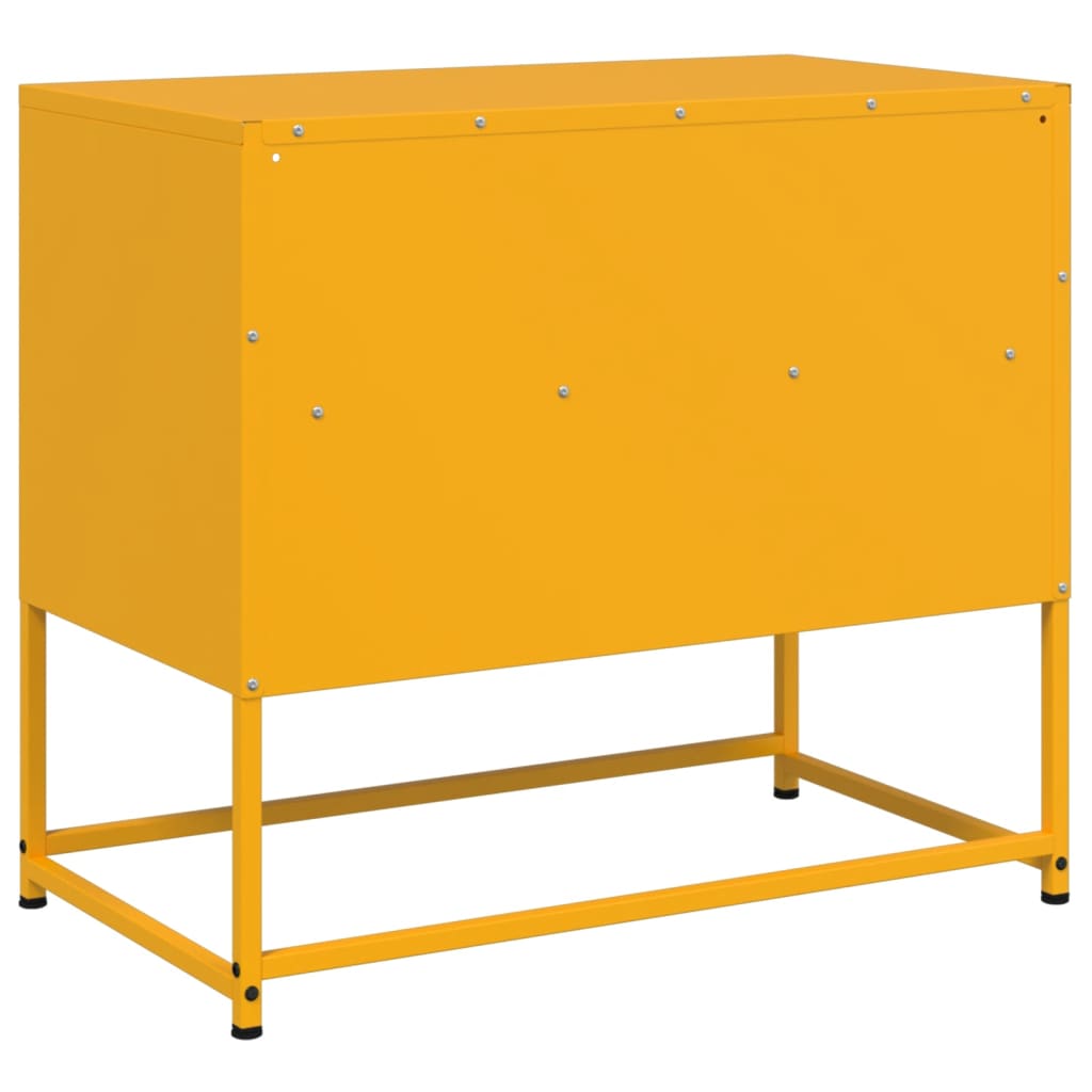 TV-Möbel DIV. TV-skåp senapsgul 68x39x60,5 cm stål