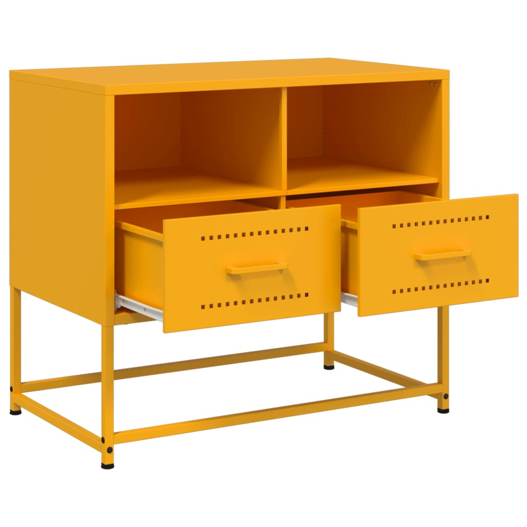 TV-Möbel DIV. TV-skåp senapsgul 68x39x60,5 cm stål