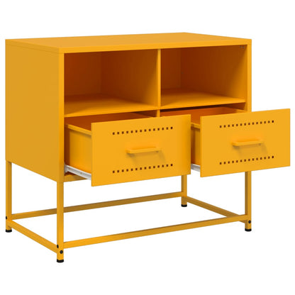 TV-Möbel DIV. TV-skåp senapsgul 68x39x60,5 cm stål