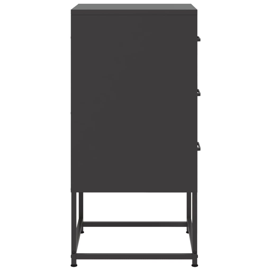 Sängbord Nattduksbord DIV. Svart 36x39x78 cm stål