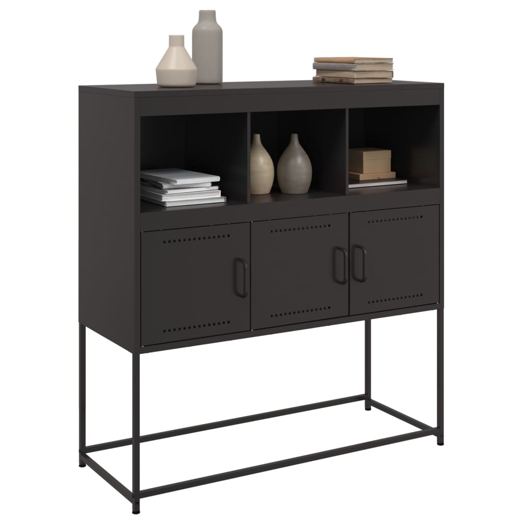 Skänk DIV. Svart 100,5x39x107 cm stål