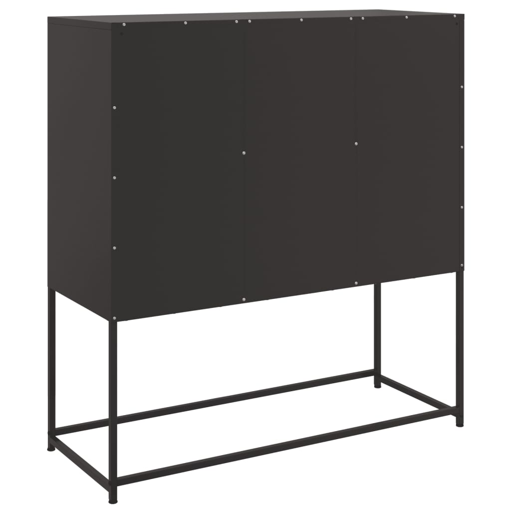 Skänk DIV. Svart 100,5x39x107 cm stål