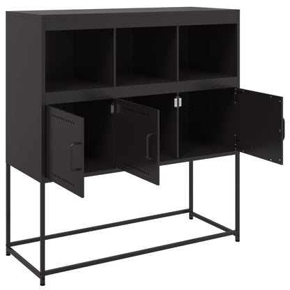 Skänk DIV. Svart 100,5x39x107 cm stål