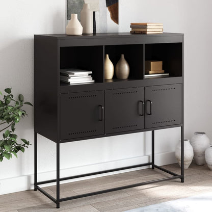 Skänk DIV. Svart 100,5x39x107 cm stål