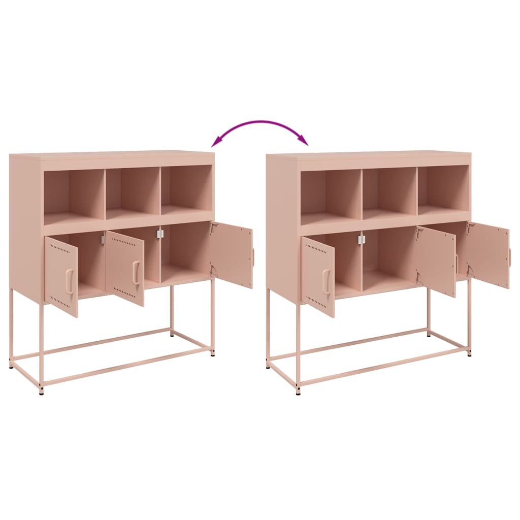 Skänk DIV. rosa 100,5x39x107 cm stål