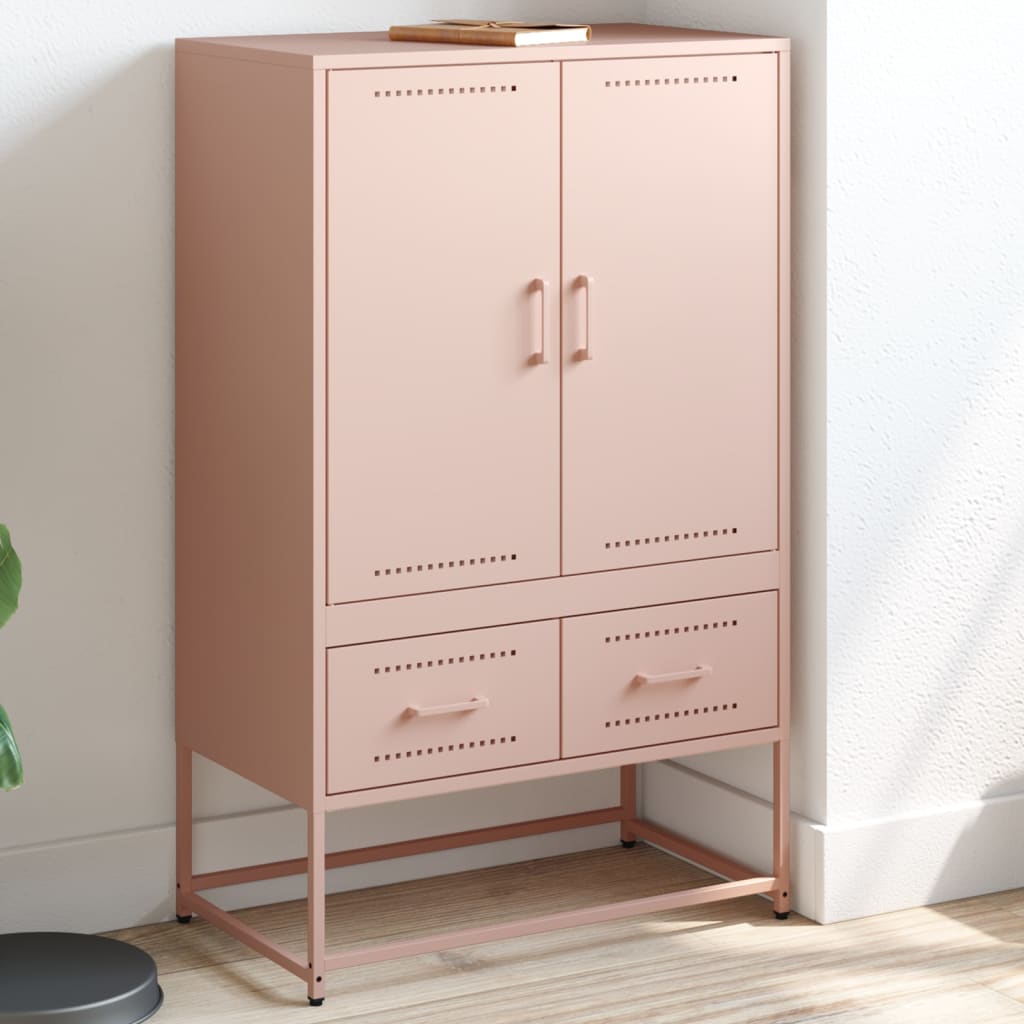 Skåp DIV. rosa 68x39x111,5 cm stål