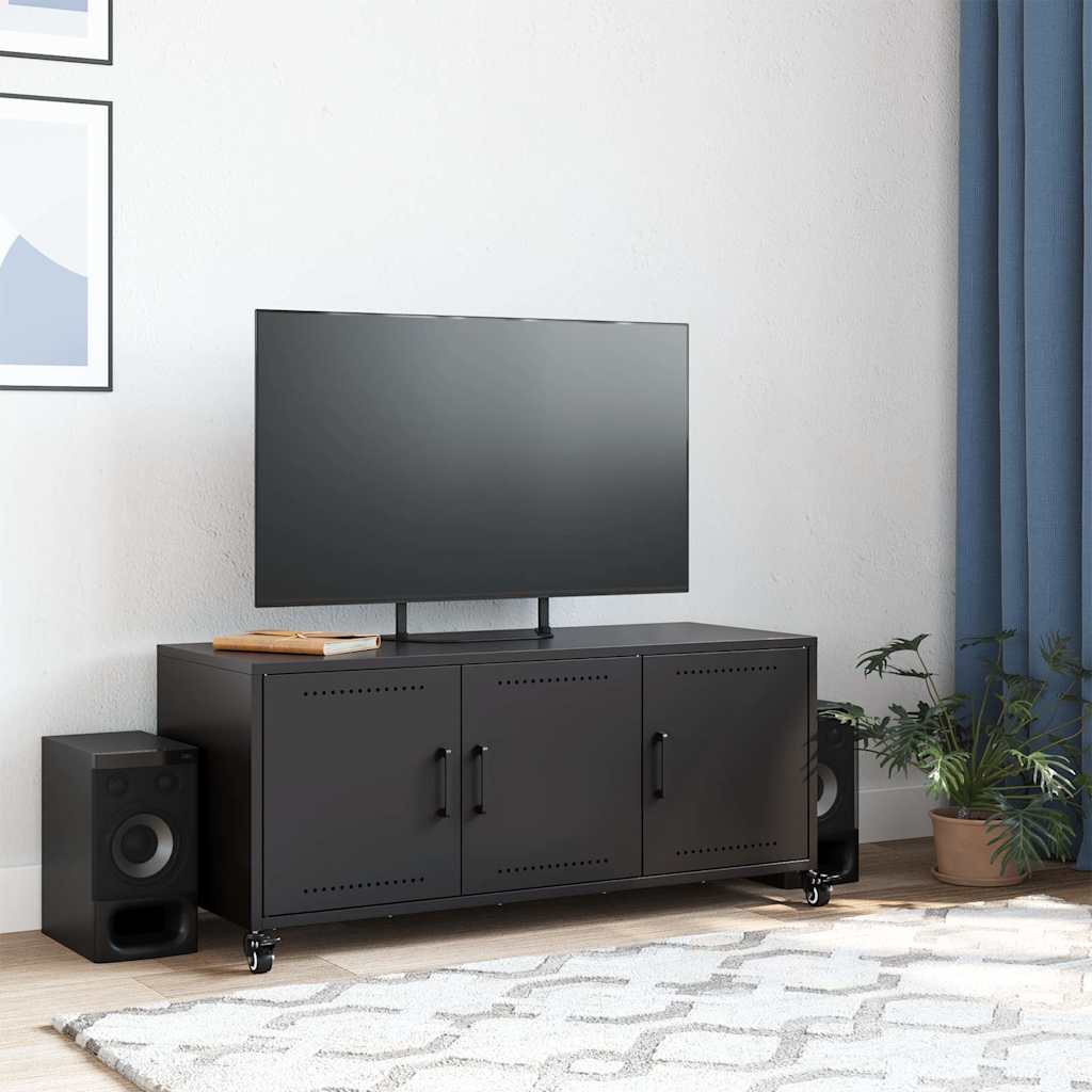 TV-Möbel DIV. TV-Bänk Svart 100,5x39x43,5 cm stål