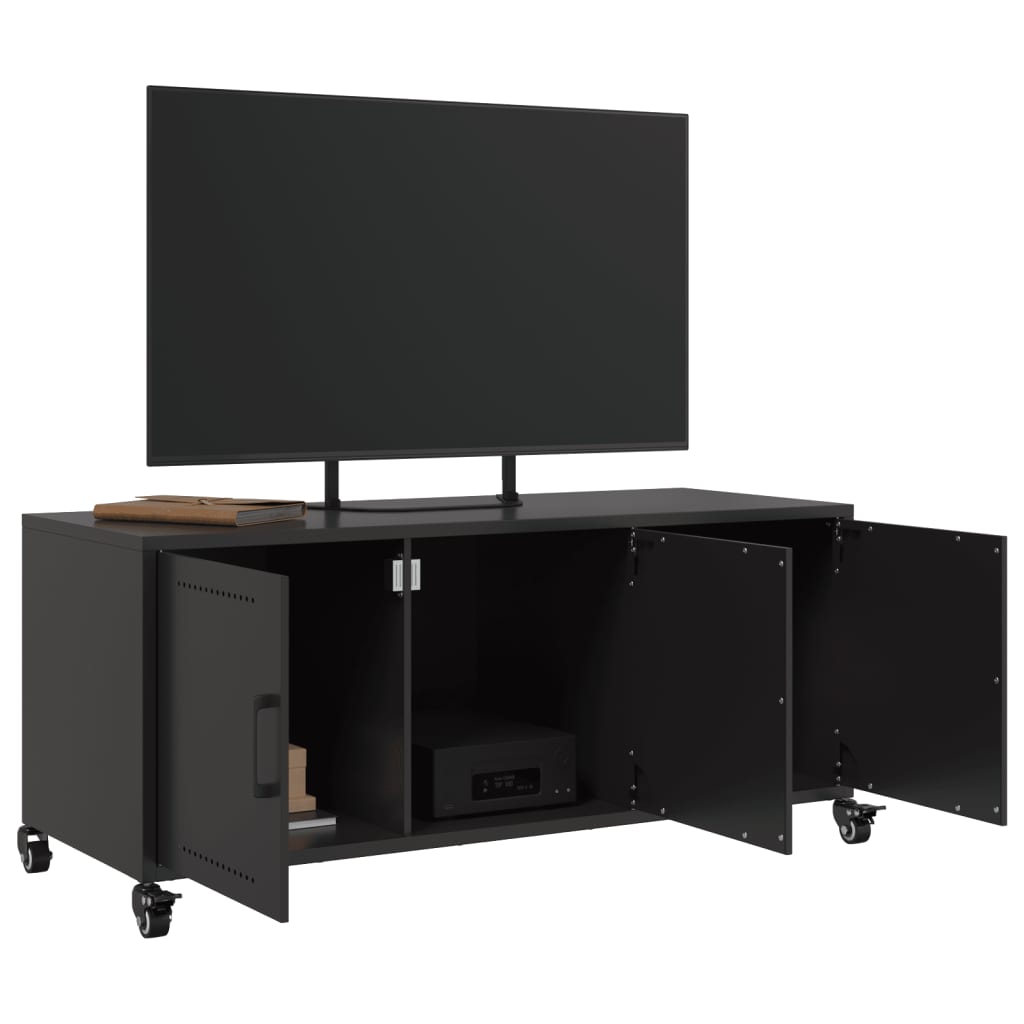 TV-Möbel DIV. TV-Bänk Svart 100,5x39x43,5 cm stål