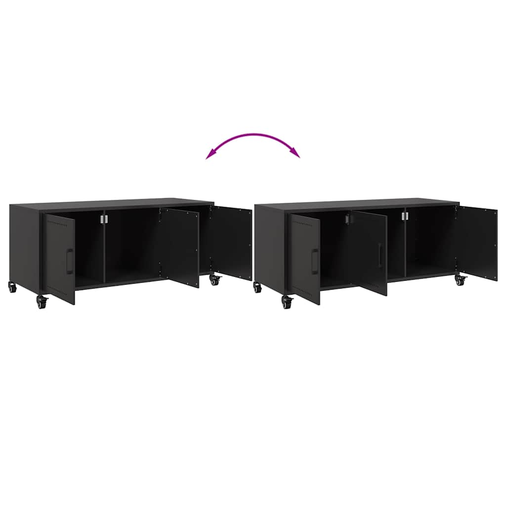 TV-Möbel DIV. TV-Bänk Svart 100,5x39x43,5 cm stål