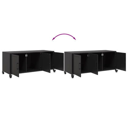 TV-Möbel DIV. TV-Bänk Svart 100,5x39x43,5 cm stål