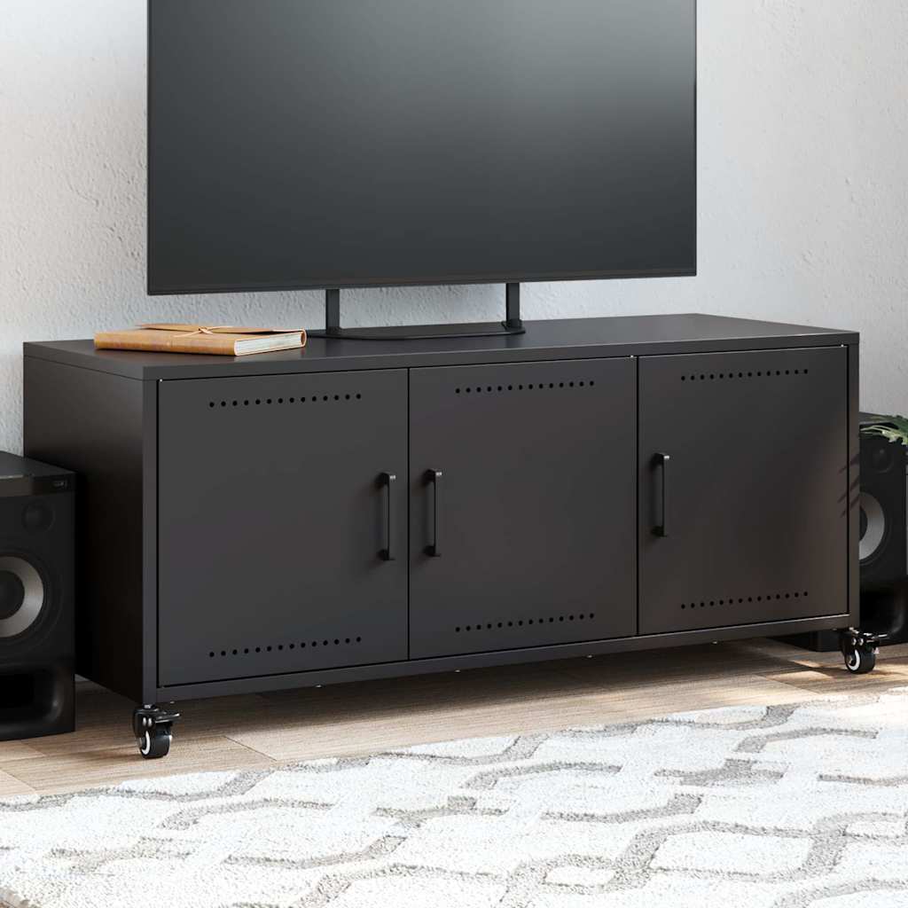 TV-Möbel DIV. TV-Bänk Svart 100,5x39x43,5 cm stål