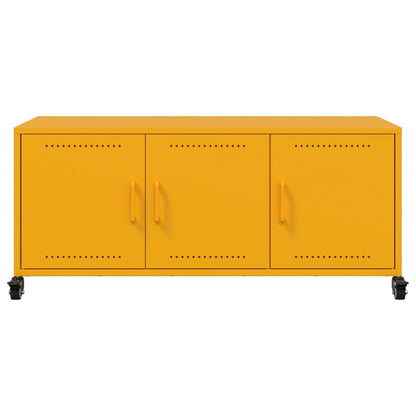 TV-Möbel DIV. TV-Bänk senapsgul 100,5x39x43,5 cm stål